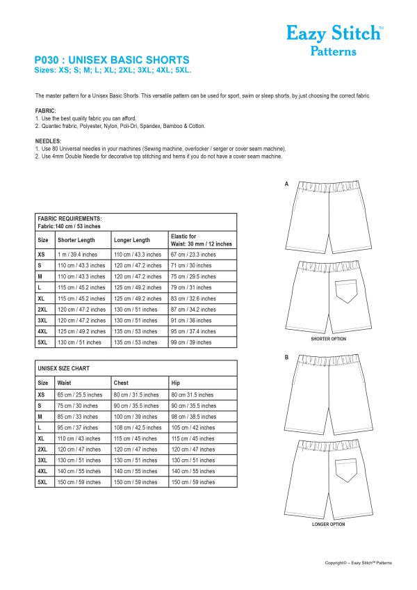 P030-PDF ~ UNISEX BASIC SPORT SHORTS - Image 2