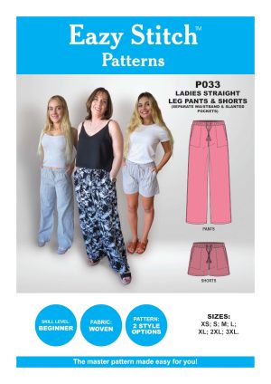 P033-PDF ~ LADIES STRAIGHT LEG PANTS & SHORTS