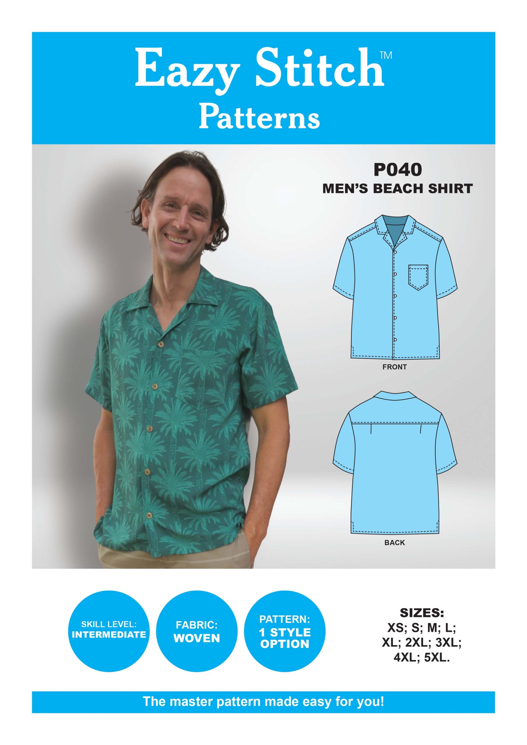P040-PDF ~ MEN’S BEACH SHIRT